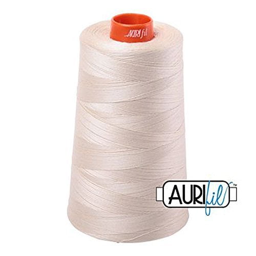 2024+2310+2324 Aurifil Mako 100/% Cotton 50wt Thread 3 Large 1422yd Spools: White Light Beige Stone